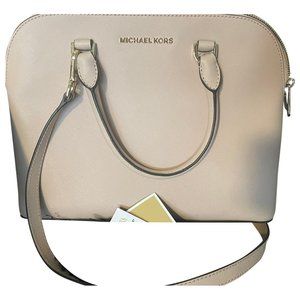 FINAL PRICE Michael Kors  Cindy Leather Satchel In Beige